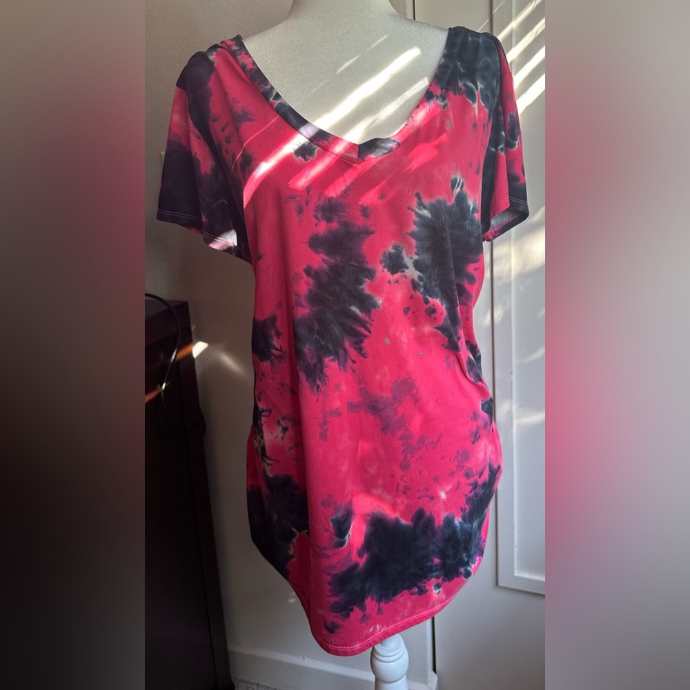 Rouge tiedied shirt pink/gray- 2XL